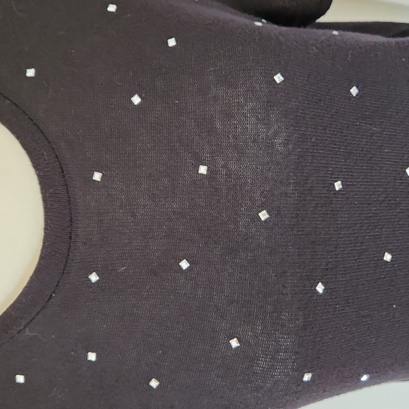 Zara lightweight black short-sleeved sweater with stud details, size large - Picture 2 of 7